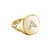 Diamond Initial Pinky Ring with Woven Scale Band - Armans Fine Jewellery