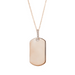 Diamond Link Dog Tag Necklace - Armans Fine Jewellery
