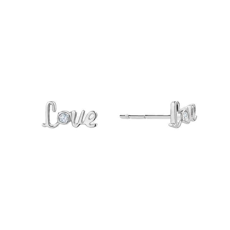 Diamond Love Stud Earrings - Armans Fine Jewellery