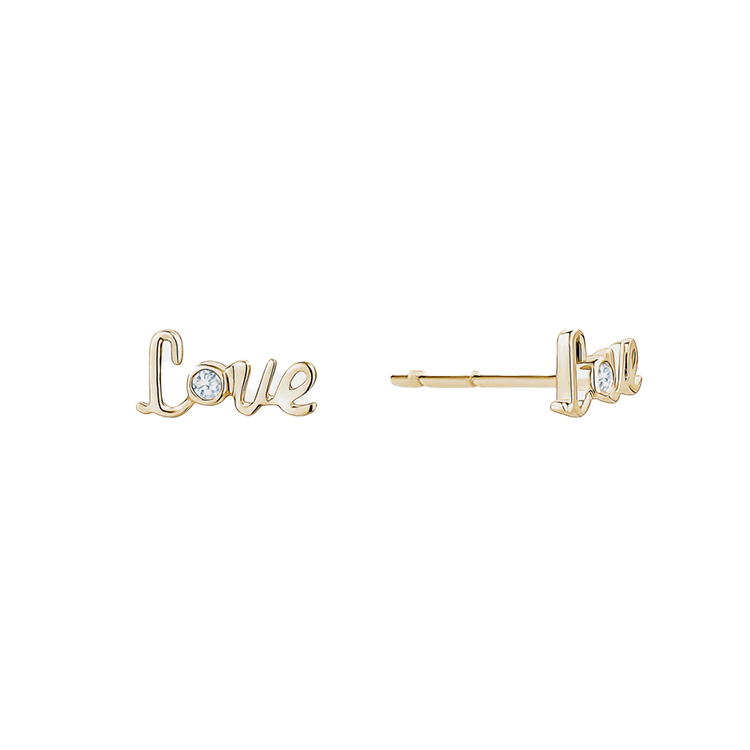 Diamond Love Stud Earrings - Armans Fine Jewellery