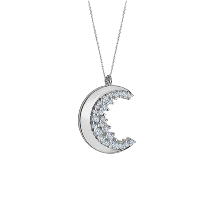 Diamond Moon Necklace - Armans Fine Jewellery
