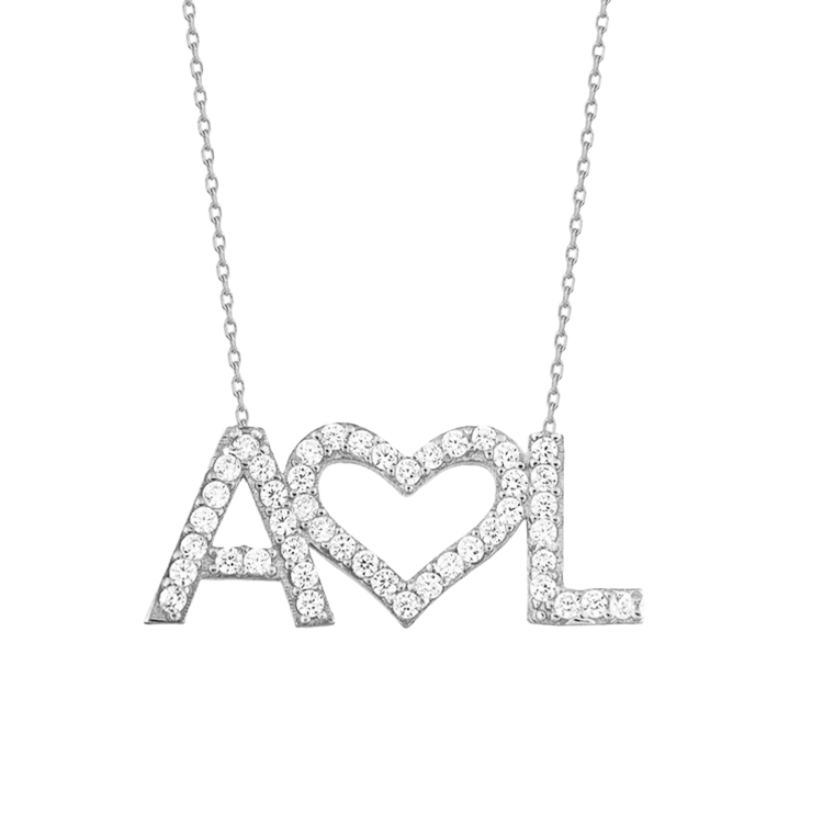 Diamond Multi Initial Heart Necklace - Armans Fine Jewellery