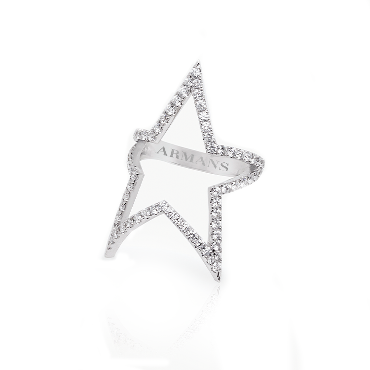 Diamond Open Star Ring - Armans Fine Jewellery