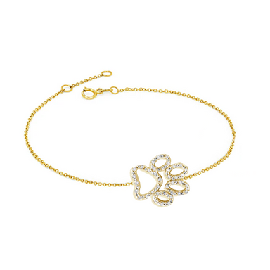 Diamond Paw Print Bracelet - Armans Fine Jewellery