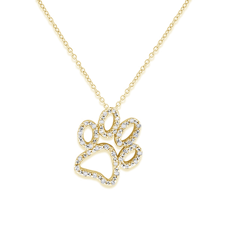 Necklace with 2024 dog paw