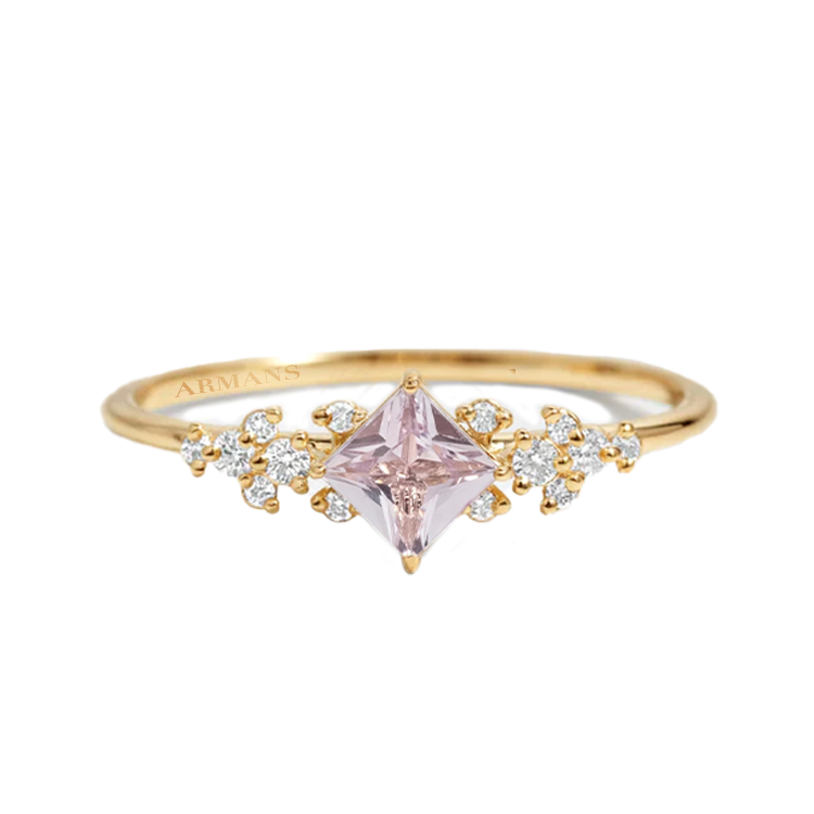 Lab Grown Diamond Petal Pale Pink Sapphire Ring Armans Fine