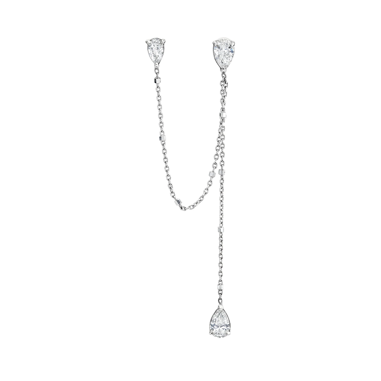 Diamond Trio Chain Drop Earrings - Armans Fine Jewellery