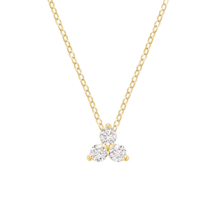 Diamond Trio Cluster Necklace - Armans Fine Jewellery