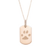 Diamond Link Dog Tag Necklace with Paw Print - Armans Fine Jewellery
