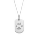 Diamond Link Dog Tag Necklace with Paw Print - Armans Fine Jewellery