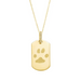 Diamond Link Dog Tag Necklace with Paw Print - Armans Fine Jewellery
