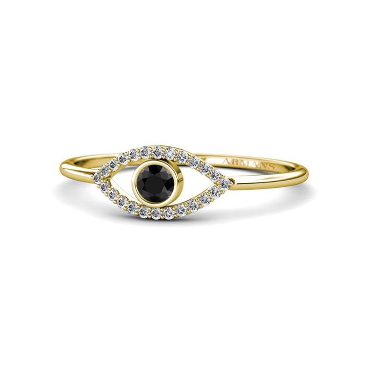 Diamond and Coloured Gemstone Evil Eye Ring - Armans Fine Jewellery