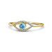 Diamond and Coloured Gemstone Evil Eye Ring - Armans Fine Jewellery