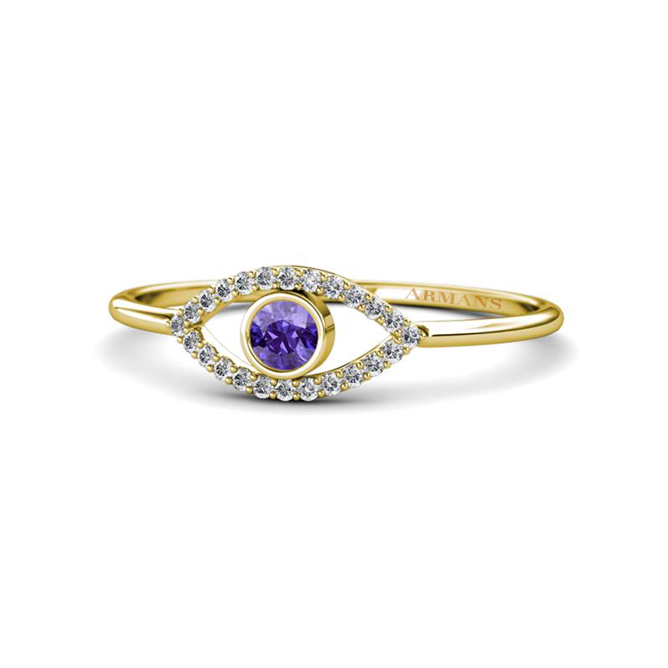 Diamond and Coloured Gemstone Evil Eye Ring - Armans Fine Jewellery