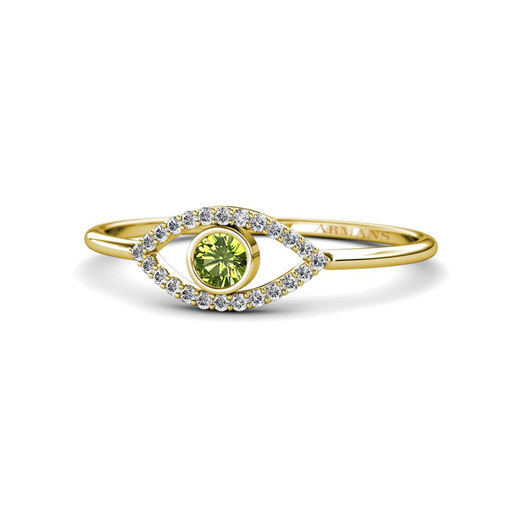 Diamond and Coloured Gemstone Evil Eye Ring - Armans Fine Jewellery