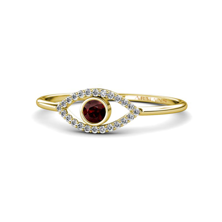 Diamond and Coloured Gemstone Evil Eye Ring - Armans Fine Jewellery