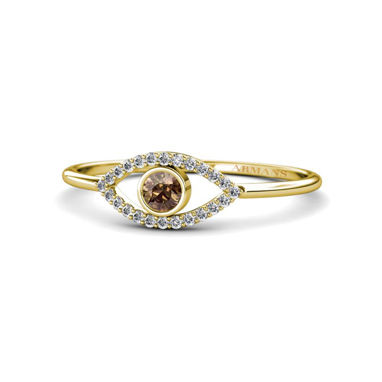 Diamond and Coloured Gemstone Evil Eye Ring - Armans Fine Jewellery
