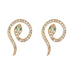 Diamond and Emerald Snake Stud Earrings - Armans Fine Jewellery