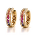 Diamond and Rainbow Sapphire Hoop Earrings - Armans Fine Jewellery
