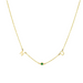 Double Initial Gemstone Necklace - Armans Fine Jewellery