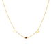 Double Initial Gemstone Necklace - Armans Fine Jewellery