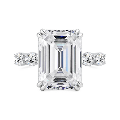 Clara Emerald Round Diamond Engagement Ring - Armans Fine Jewellery