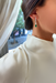 Green Emerald Teardrop Diamond Huggies - Armans Fine Jewellery