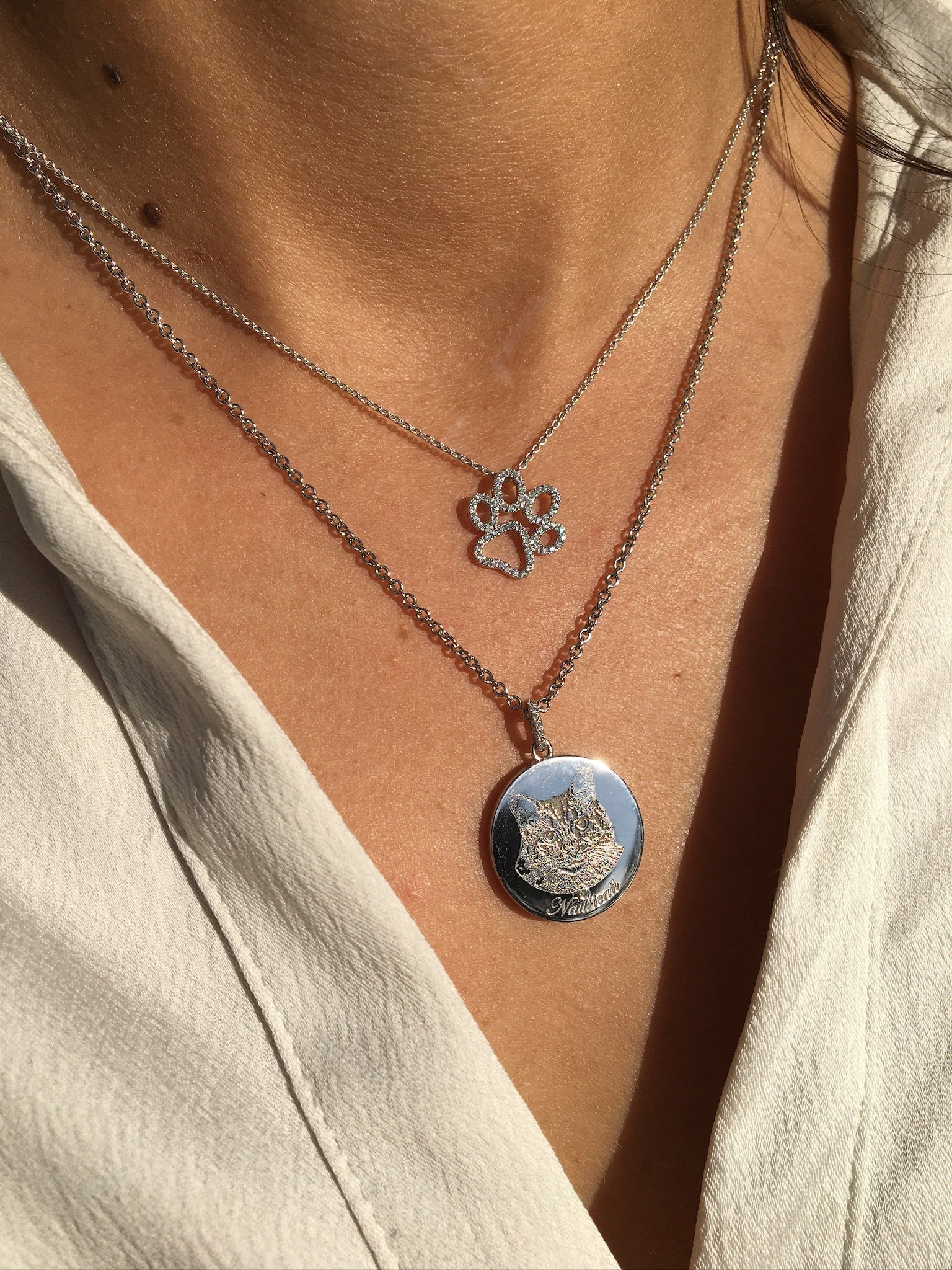 Custom Pet Portrait Disc Necklace - Armans Fine Jewellery