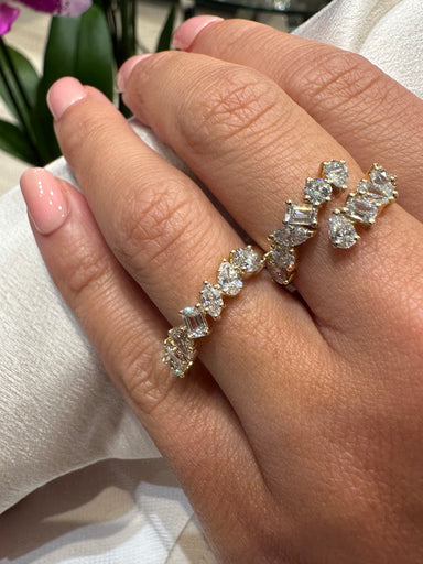 Mixed Diamond Half Band Eternity Ring - Armans Fine Jewellery