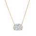 Oval Solitaire East West Diamond Pendant - Armans Fine Jewellery