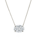 Oval Solitaire East West Diamond Pendant - Armans Fine Jewellery