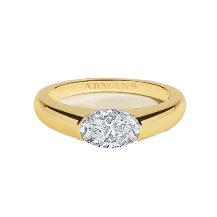 Eira East West Oval Diamond Engagement Ring - Armans Fine Jewellery