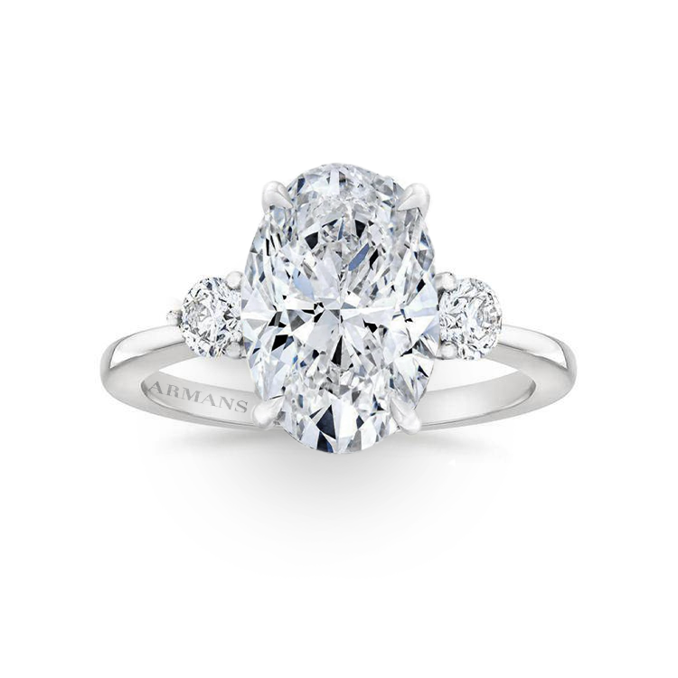Elaina Three Stone Engagement Ring - Armans Fine Jewellery