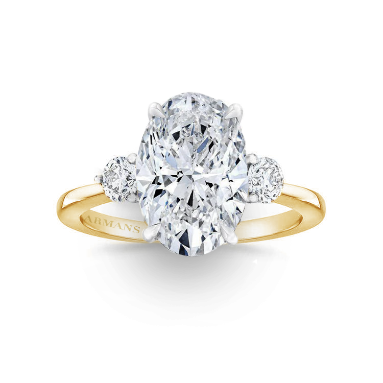 Elaina Three Stone Engagement Ring - Armans Fine Jewellery