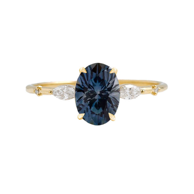 Elara Lab Grown Diamond Engagement Ring with Accent Stones - Armans Fine Jewellery