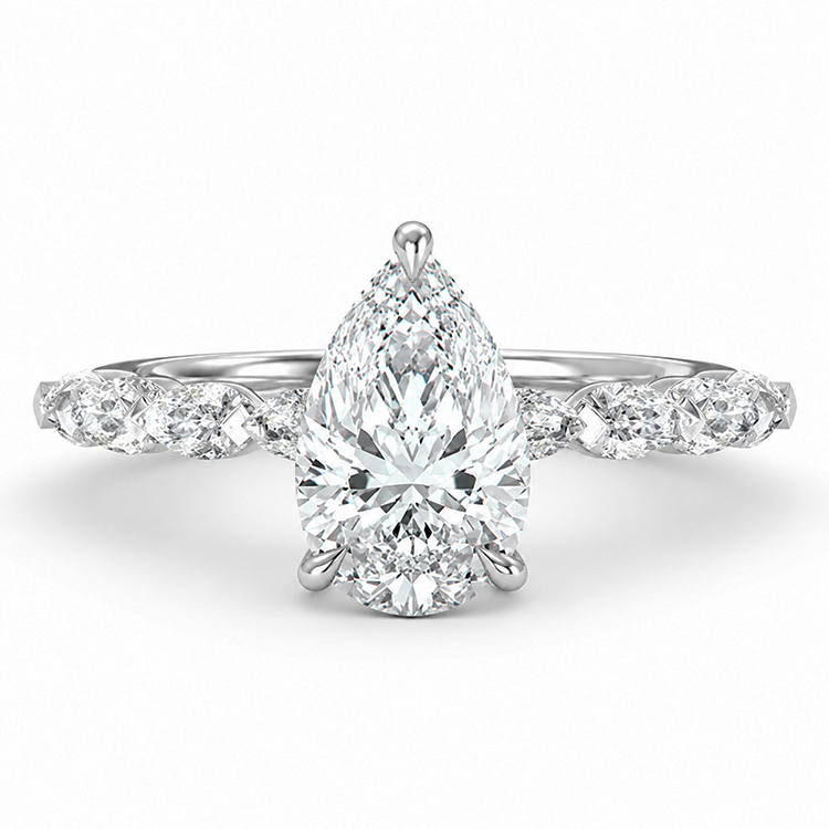 Elodie Pear Lab Grown Diamond Engagement Ring