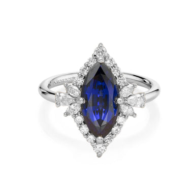 Eloise Blue Sapphire Engagement Ring - Armans Fine Jewellery