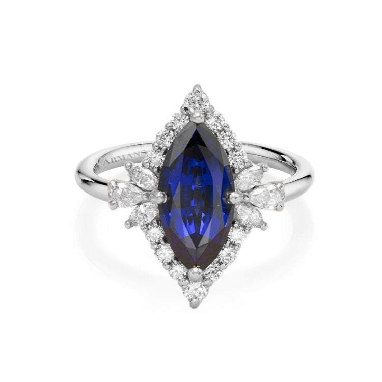 Eloise Blue Sapphire Engagement Ring - Armans Fine Jewellery