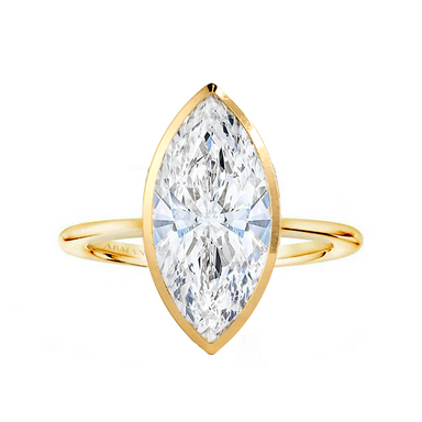 Elysia Marquise Bezel Lab Grown Engagement Ring - Armans Fine Jewellery