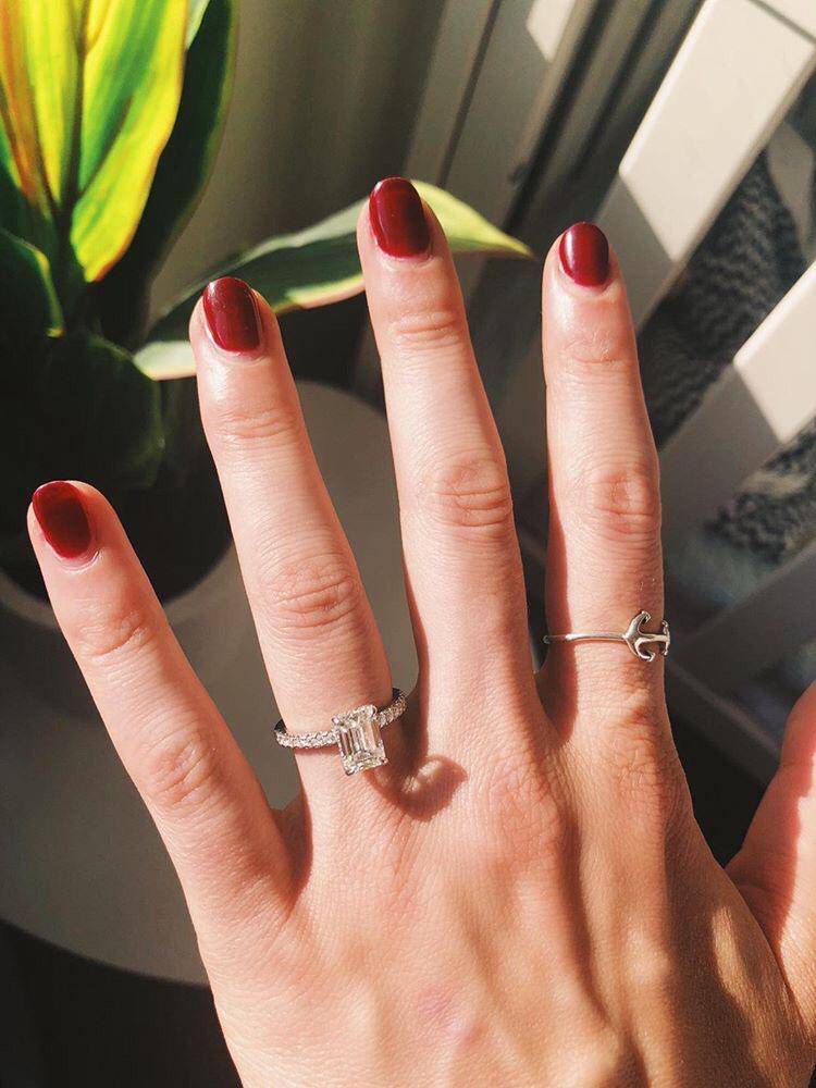 Emerald Allegra Engagement Ring - Armans Fine Jewellery