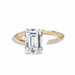Emerald Lab Grown Diamond Split Engagement Ring - Armans Fine Jewellery