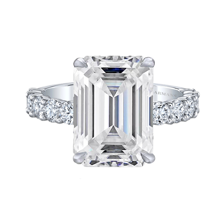 Emerald Lucia Lab Grown Diamond Engagement Ring