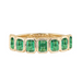 Green Emerald Aura Bezel Band - Armans Fine Jewellery