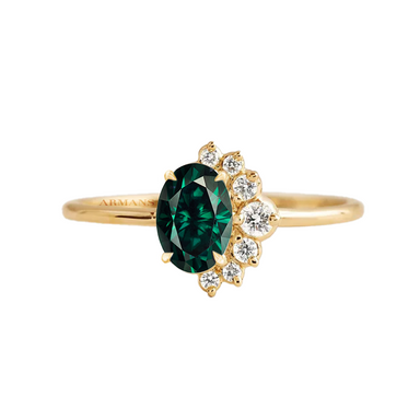 Enchanted Petal Emerald Engagement Ring - Armans Fine Jewellery