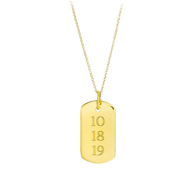 Engraved Numbers Dog Tag - Armans Fine Jewellery