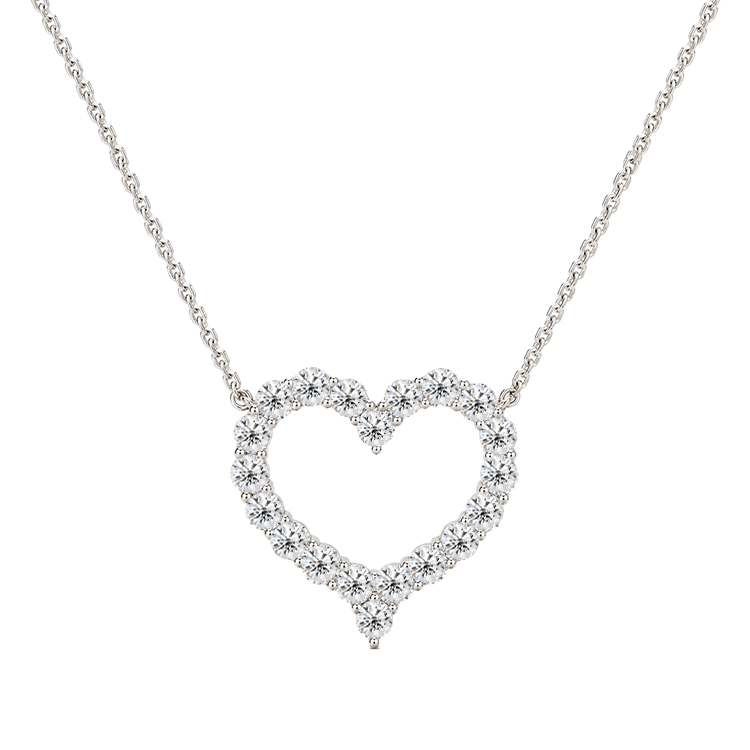 Jumbo Love Heart Diamond Heart Necklace