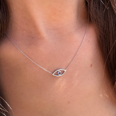 Evil Eye Bezel Necklace - Armans Fine Jewellery