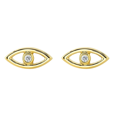 Evil Eye Bezel Studs - Armans Fine Jewellery