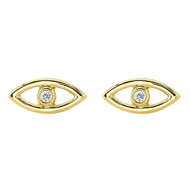 Evil Eye Bezel Studs - Armans Fine Jewellery