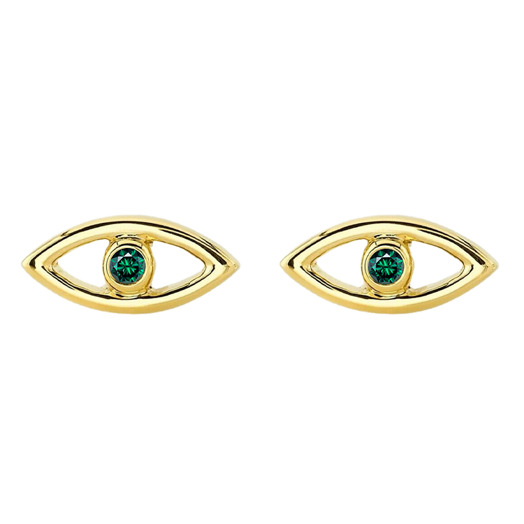 Evil Eye Bezel Studs - Armans Fine Jewellery